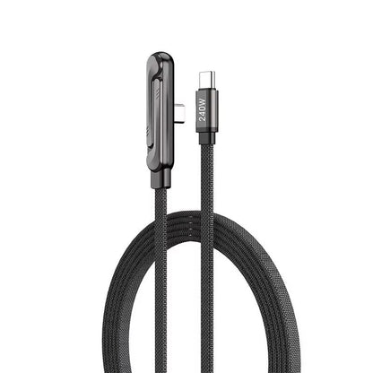 240W Braided Fast Charge Cable With Built-in Phone Stand