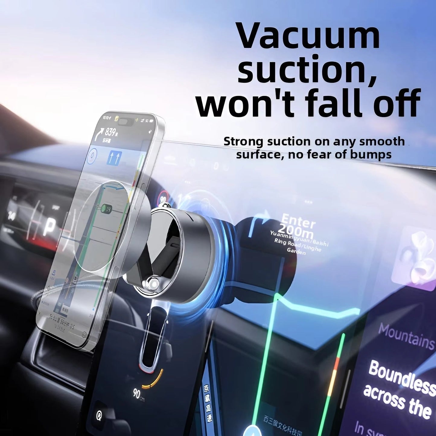 Premium Metal Alloy Car Phone Holder