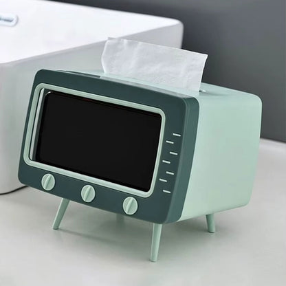 TV Style Phone Holder Tissue Box