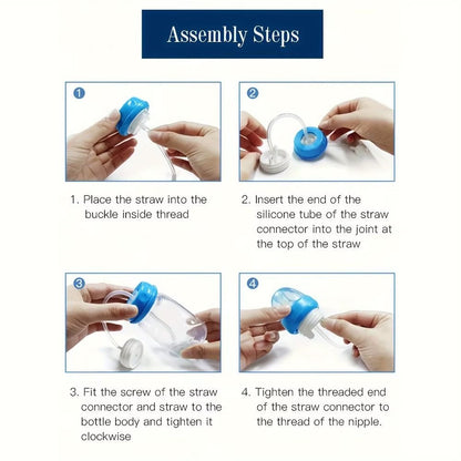 3-in-1 hands-free anti-flatulent, anti-colic baby bottle