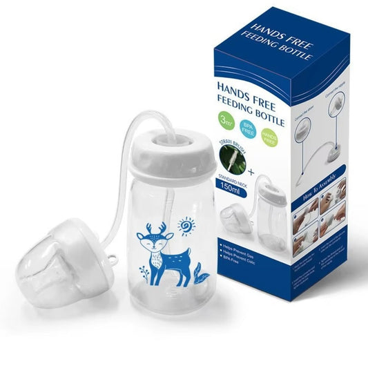 3-in-1 hands-free anti-flatulent, anti-colic baby bottle