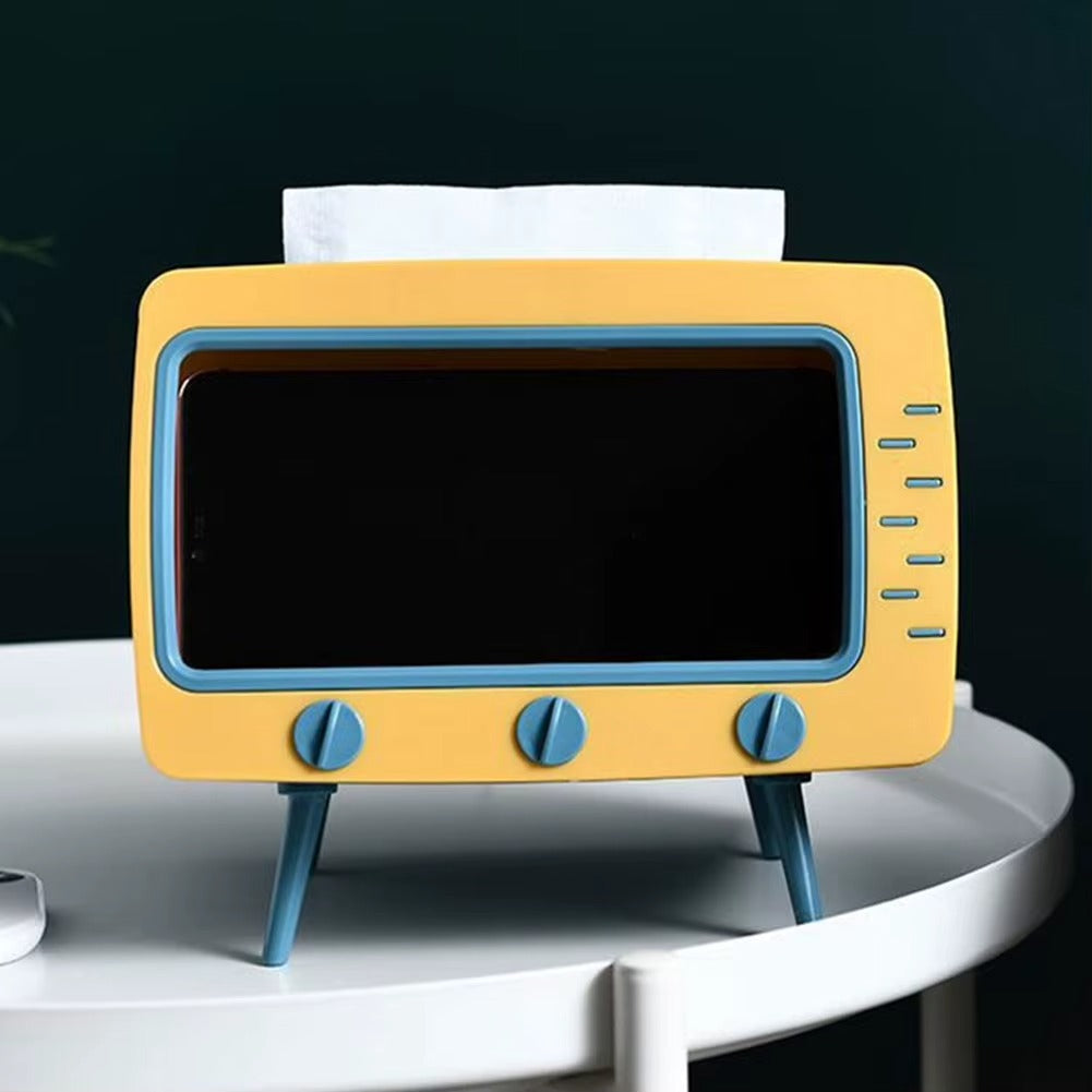 TV Style Phone Holder Tissue Box